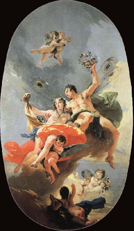 Giovanni Battista Tiepolo Triumph of ephy and Flora oil painting image
